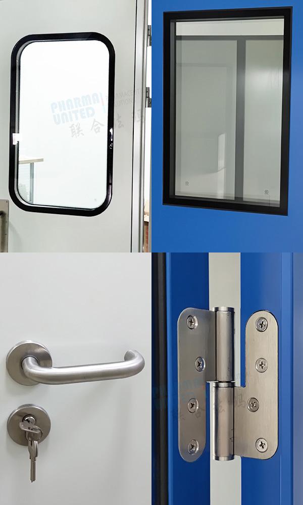 Pharmaceutical cleanroom HPL door options
